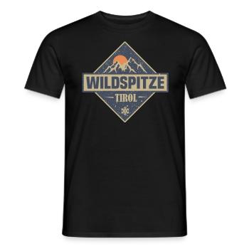 Wildspitze - Männer T-Shirt - Schwarz - Vorne - AI Model Male 178 light (178cm)