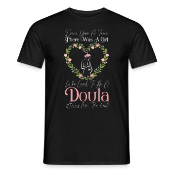 Doula Birth Worker Once Upon A - Men's T-Shirt - black - Front - AI Model Male 178 light (178cm)
