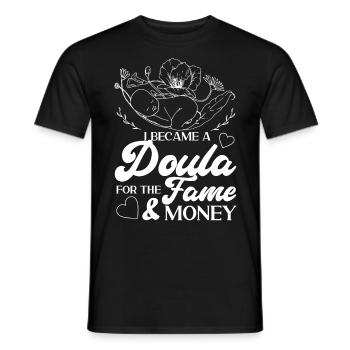 Doula accoucheuse Je suis devenue une - T-shirt homme - noir - Devant - AI Model Male 178 light (178cm)