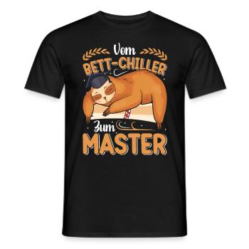 Masterabschluss Vom Bett Chiller zum Master - Männer T-Shirt - Schwarz - Vorne - AI Model Male 178 light (178cm)