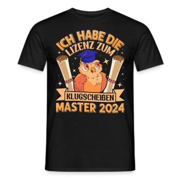 Master 2024 Ich habe die Lizenz zum Klugscheißen - Männer T-Shirt - Schwarz - Vorne - AI Model Male 178 light (178cm)