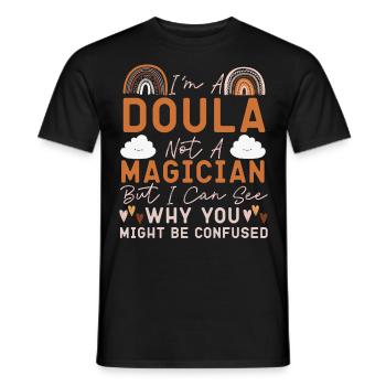 Doula accoucheuse Je ne suis pas une doula - T-shirt homme - noir - Devant - AI Model Male 178 light (178cm)