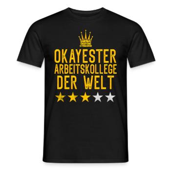 Okayester Arbeitskollege der Welt Mitarbeiter - Männer T-Shirt - Schwarz - Vorne - AI Model Male 178 light (178cm)