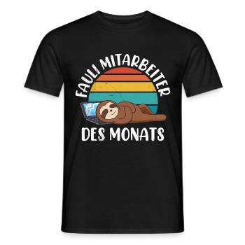 Kollegen Faulster Mitarbeiter des Monats - Männer T-Shirt - Schwarz - Vorne - AI Model Male 178 light (178cm)