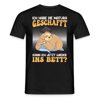 Matura Geschafft Kann ich wieder ins Bett - Männer T-Shirt - Schwarz - Vorne - AI Model Male 178 light (178cm)