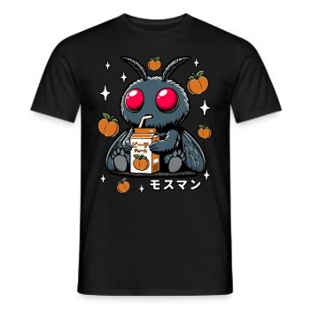 Mothman Peach Juice - Men's T-Shirt - black - Front - AI Model Male 178 light (178cm)