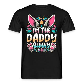 Je suis le papa lapin - T-shirt homme - noir - Devant - AI Model Male 178 light (178cm)