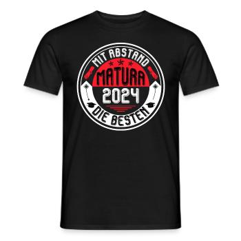 MATURA 2024 Mit Abstand die Besten Maturantin - Männer T-Shirt - Schwarz - Vorne - AI Model Male 178 light (178cm)