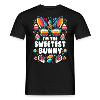 I'm The Sweetest Bunny - Men's T-Shirt - black - Front - AI Model Male 178 light (178cm)