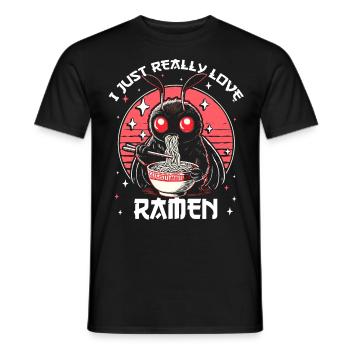 J’aime vraiment les ramen - T-shirt homme - noir - Devant - AI Model Male 178 light (178cm)