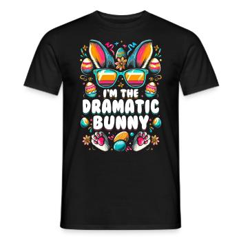 I'm The Dramatic Bunny - Men's T-Shirt - black - Front - AI Model Male 178 light (178cm)