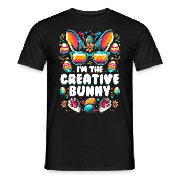 I'm The Creative Bunny - Men's T-Shirt - black - Front - AI Model Male 178 light (178cm)