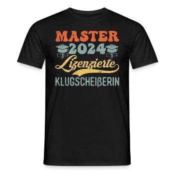 Master 2024 Lizenzierte Klugscheißerin Abschluss - Männer T-Shirt - Schwarz - Vorne - AI Model Male 178 light (178cm)