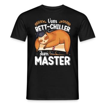 Masterabschluss Vom Bett Chiller zum Master - Männer T-Shirt - Schwarz - Vorne - AI Model Male 178 light (178cm)