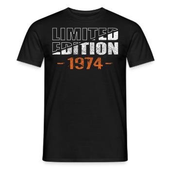 Édition limitée 1974 - T-shirt homme - noir - Devant - AI Model Male 178 light (178cm)