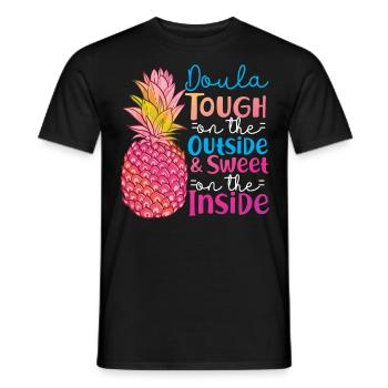 Doula Travailleuse à la naissance Doula ananas - T-shirt homme - noir - Devant - AI Model Male 178 light (178cm)
