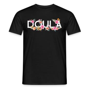Doula Naissance Travailleur Fleur - T-shirt homme - noir - Devant - AI Model Male 178 light (178cm)