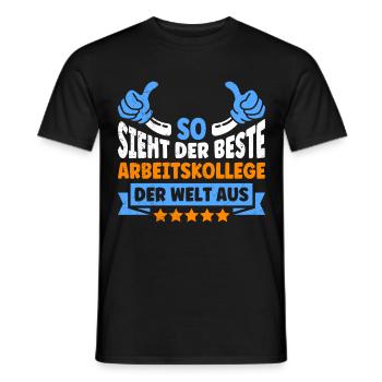 Mitarbeiter So Sieht der Beste Arbeitskollege aus - Männer T-Shirt - Schwarz - Vorne - AI Model Male 178 light (178cm)