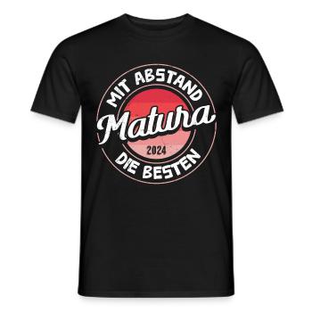 MATURA 2024 Mit Abstand die Besten Maturantin - Männer T-Shirt - Schwarz - Vorne - AI Model Male 178 light (178cm)