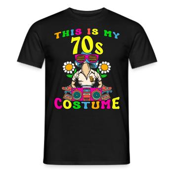 This Is My 70s Costume 70er Motto Party Kostüm - Männer T-Shirt - Schwarz - Vorne - AI Model Male 178 light (178cm)
