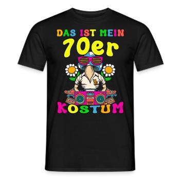 Das ist mein 70er Kostüm 70s Motto Party Kostüm - Männer T-Shirt - Schwarz - Vorne - AI Model Male 178 light (178cm)