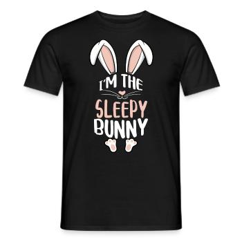 Je suis le lapin endormi - T-shirt homme - noir - Devant - AI Model Male 178 light (178cm)