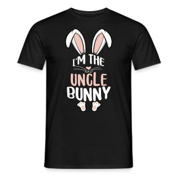 Je suis l’oncle lapin - T-shirt homme - noir - Devant - AI Model Male 178 light (178cm)