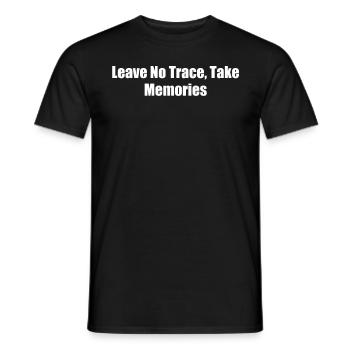 Wandern - Leave No Trace, Take Memories - Männer T-Shirt - Schwarz - Vorne - AI Model Male 178 light (178cm)