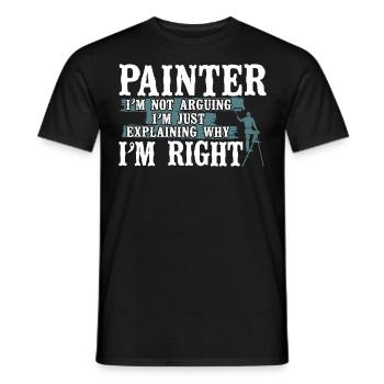House Painter Decorator Painter - Men's T-Shirt - black - Front - AI Model Male 178 light (178cm)