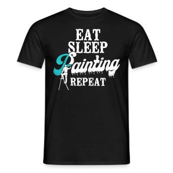 House Painter Decorator Eat Sleep - Männer T-Shirt - Schwarz - Vorne - AI Model Male 178 light (178cm)