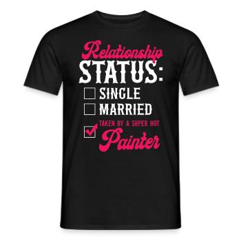 House Painter Decorator Girlfriend - Men's T-Shirt - black - Front - AI Model Male 178 light (178cm)