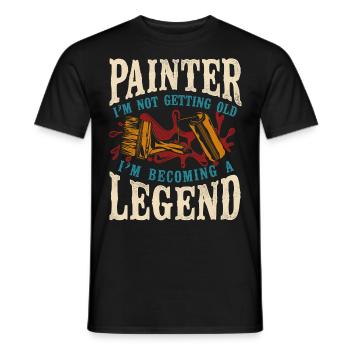 House Painter Decorator Painter - Men's T-Shirt - black - Front - AI Model Male 178 light (178cm)