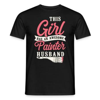 House Painter Decorator Wife This - Men's T-Shirt - black - Front - AI Model Male 178 light (178cm)