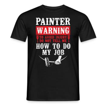 House Painter Decorator Painter - Men's T-Shirt - black - Front - AI Model Male 178 light (178cm)