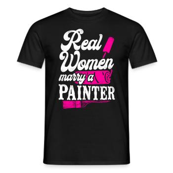 House Painter Decorator Girlfriend - Men's T-Shirt - black - Front - AI Model Male 178 light (178cm)
