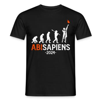 Abiturienten ABISAPIENS Abi 2024 Abschluss - Männer T-Shirt - Schwarz - Vorne - AI Model Male 178 light (178cm)
