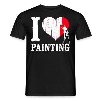 House Painter Decorator Heart I - Männer T-Shirt - Schwarz - Vorne - AI Model Male 178 light (178cm)