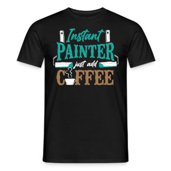 House Painter Decorator Coffee - Men's T-Shirt - black - Front - AI Model Male 178 light (178cm)