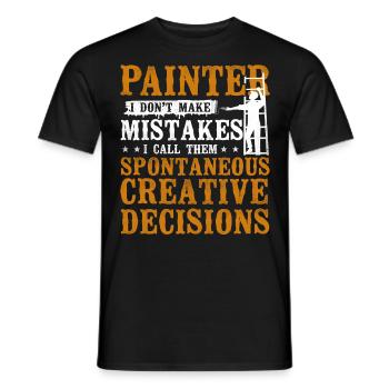 House Painter Decorator Painter I - Men's T-Shirt - black - Front - AI Model Male 178 light (178cm)