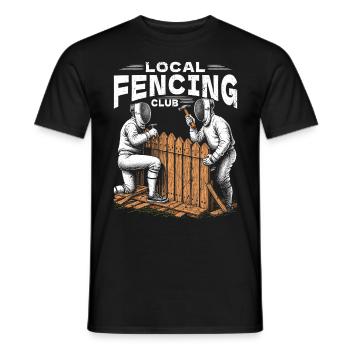 Local Fencing Club - Men's T-Shirt - black - Front - AI Model Male 178 light (178cm)
