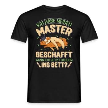Masterarbeit Habe meinen Master Geschafft - Männer T-Shirt - Schwarz - Vorne - AI Model Male 178 light (178cm)