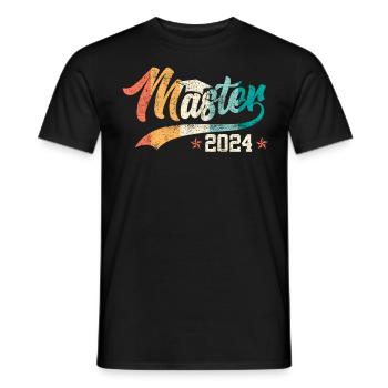 Master 2024 Masterabschluss Bestanden - Männer T-Shirt - Schwarz - Vorne - AI Model Male 178 light (178cm)