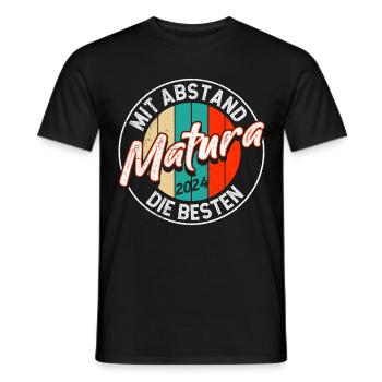 Matura 2024 Mit Abstand die Besten Lustiges - Männer T-Shirt - Schwarz - Vorne - AI Model Male 178 light (178cm)