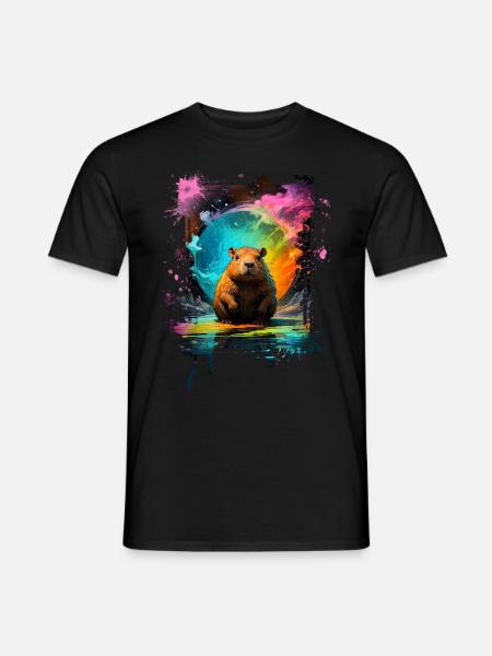Capybara - Männer T-Shirt - Schwarz