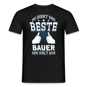 So Sieht Der Beste Bauer Der Welt Aus - Männer T-Shirt - Schwarz - Vorne - AI Model Male 178 light (178cm)