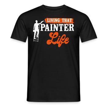 House Painter Decorator Living - Men's T-Shirt - black - Front - AI Model Male 178 light (178cm)