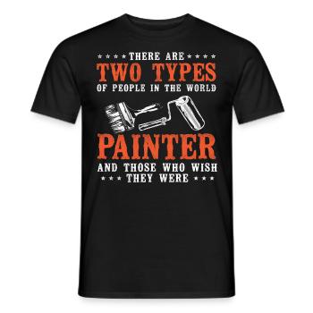 House Painter Decorator There Are - Men's T-Shirt - black - Front - AI Model Male 178 light (178cm)
