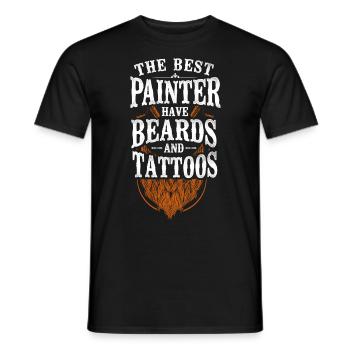 House Painter Decorator Beard - Männer T-Shirt - Schwarz - Vorne - AI Model Male 178 light (178cm)
