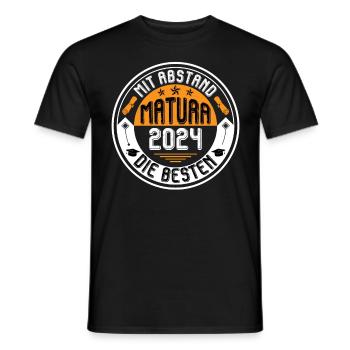 MATURA 2024 Mit Abstand die Besten Maturantin - Männer T-Shirt - Schwarz - Vorne - AI Model Male 178 light (178cm)