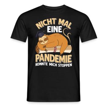 Masterabschluss Nicht Mal Pandemie Stoppt Mich - Männer T-Shirt - Schwarz - Vorne - AI Model Male 178 light (178cm)